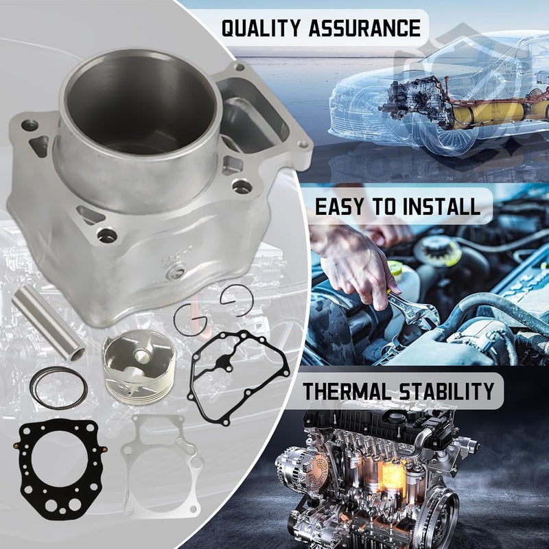 cycwer 12100-HP7-A00 TRX420 Cylinder Piston Top End Rebuild Kit with Gasket for 2007-2018 Rancher 420 FE FM TE TM Replaces12251-HP5-601, 12251-HP7-A01, 12191-HP5-601 - Image 5